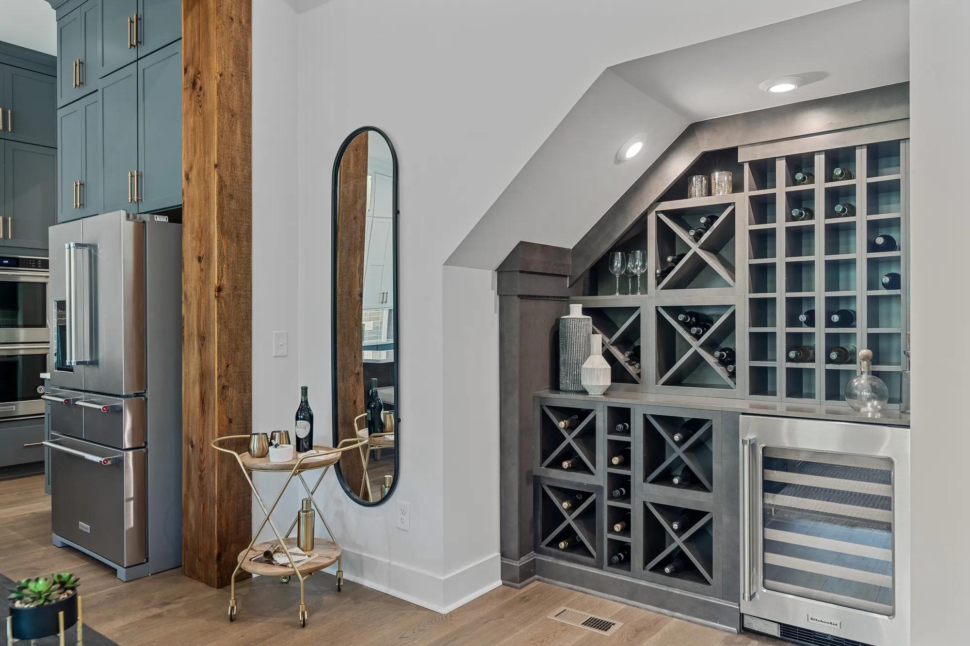 wine bar off the kitchen