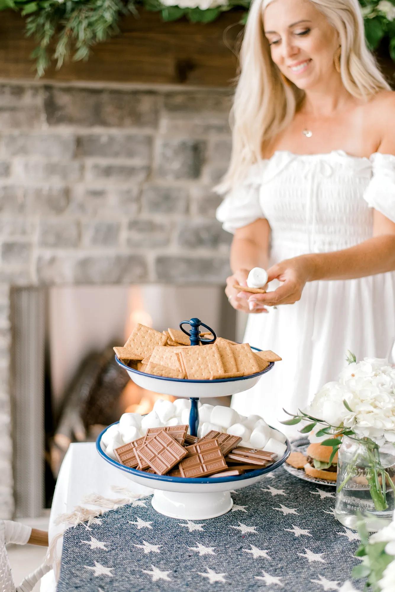 Beautiful food arrangements ready to celebrate the 4Th of July