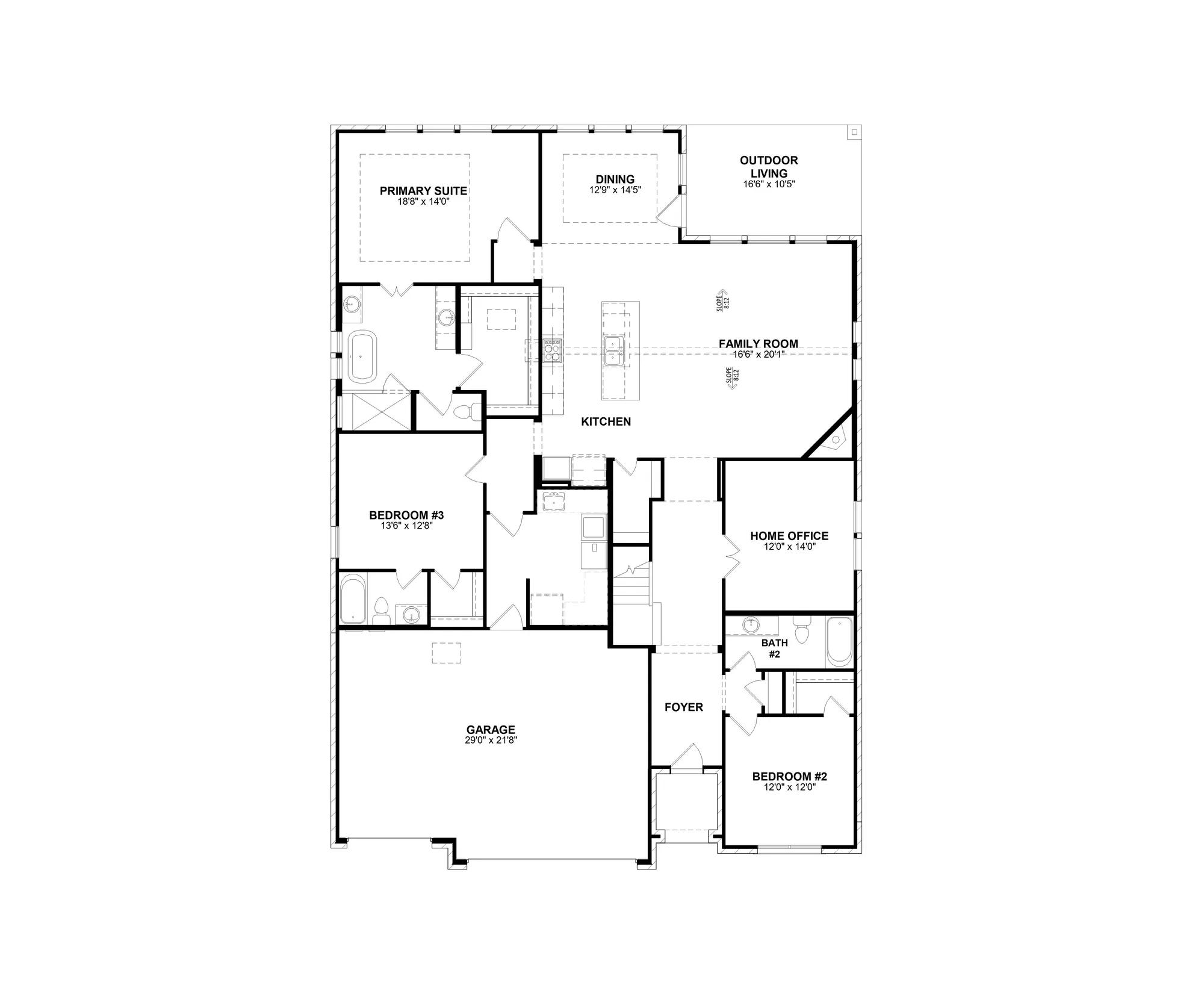Parkhill floor plan drawing