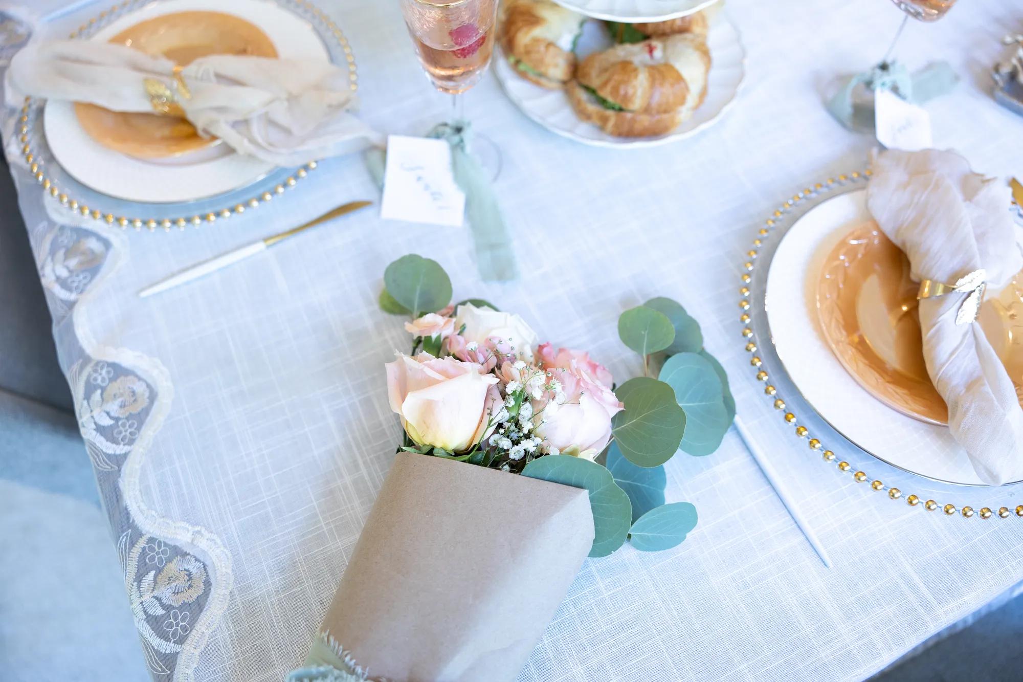 A beautifully decorated place setting in a New Drees Home