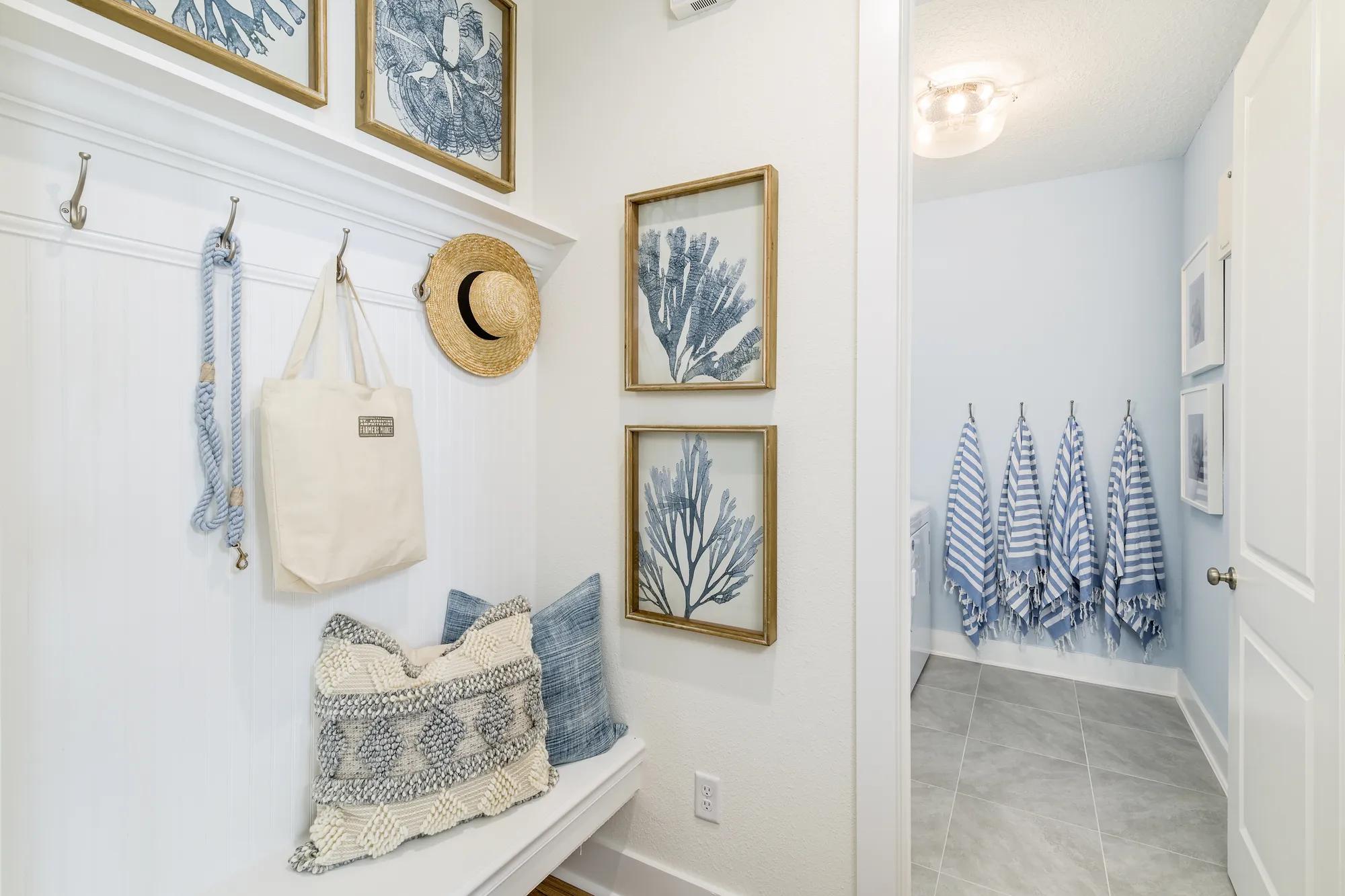 mudroom with bench