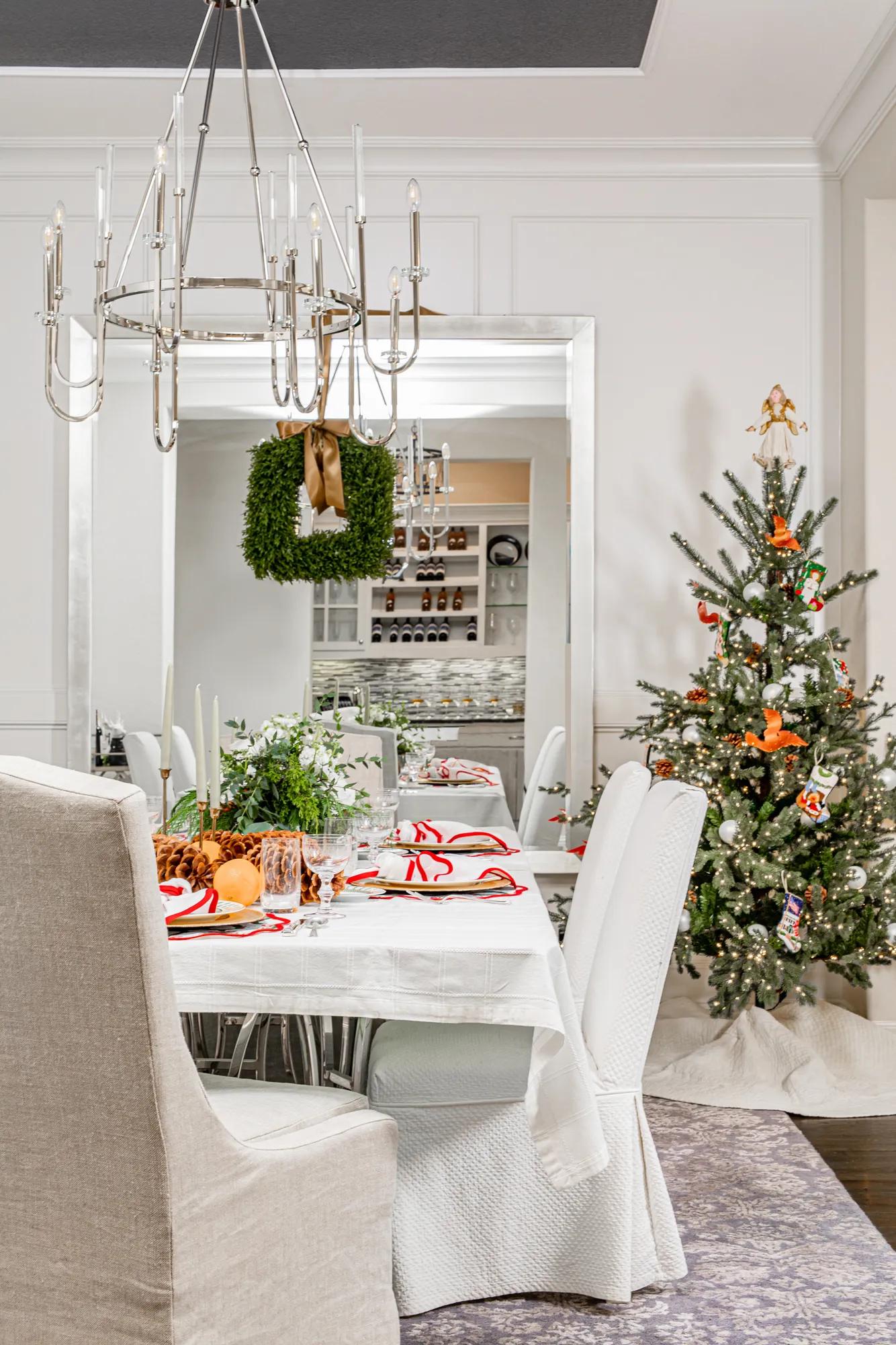 A gorgeous holiday display in a custom home