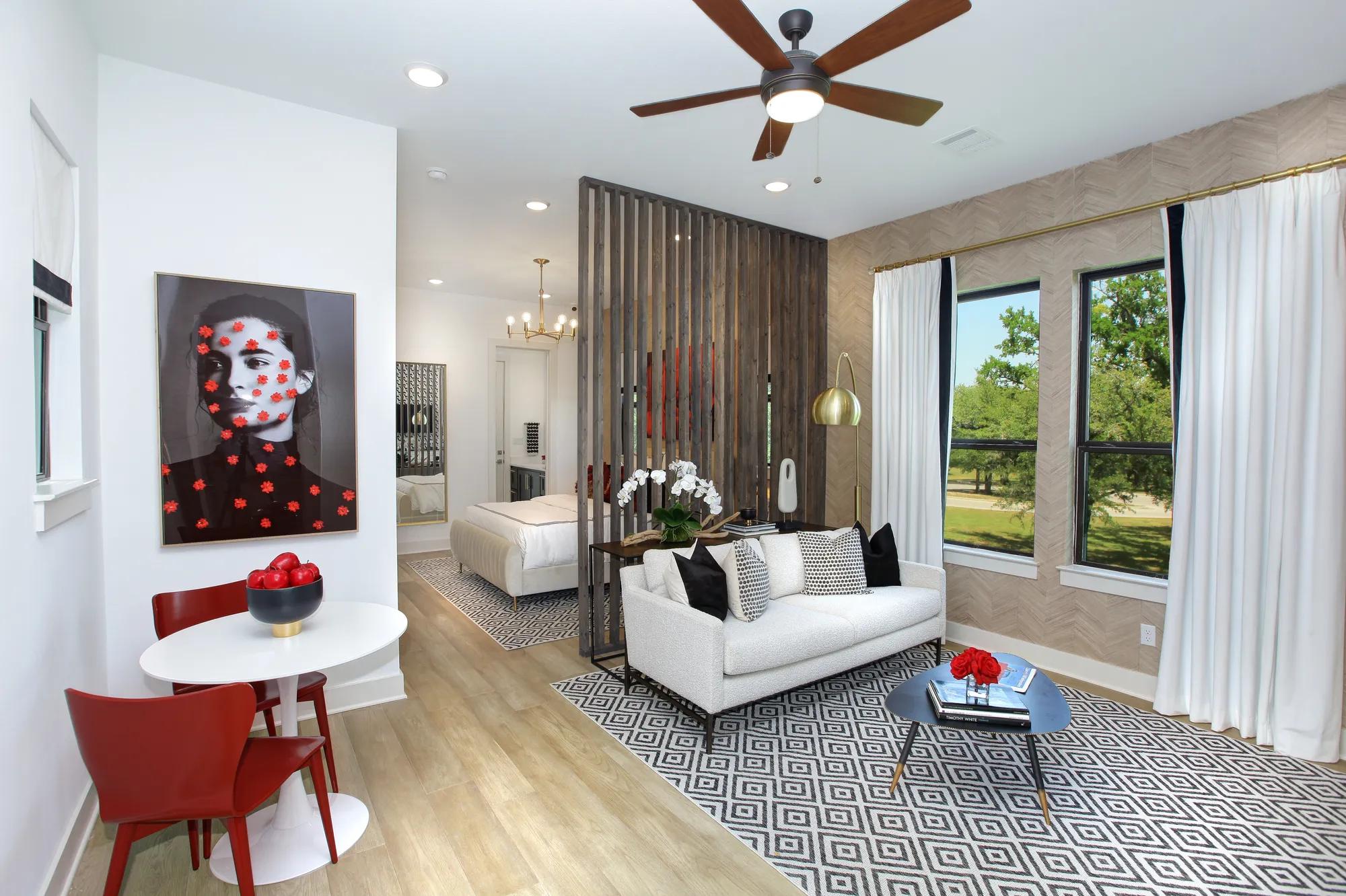 Independent Living Suite with sitting area and bedroom