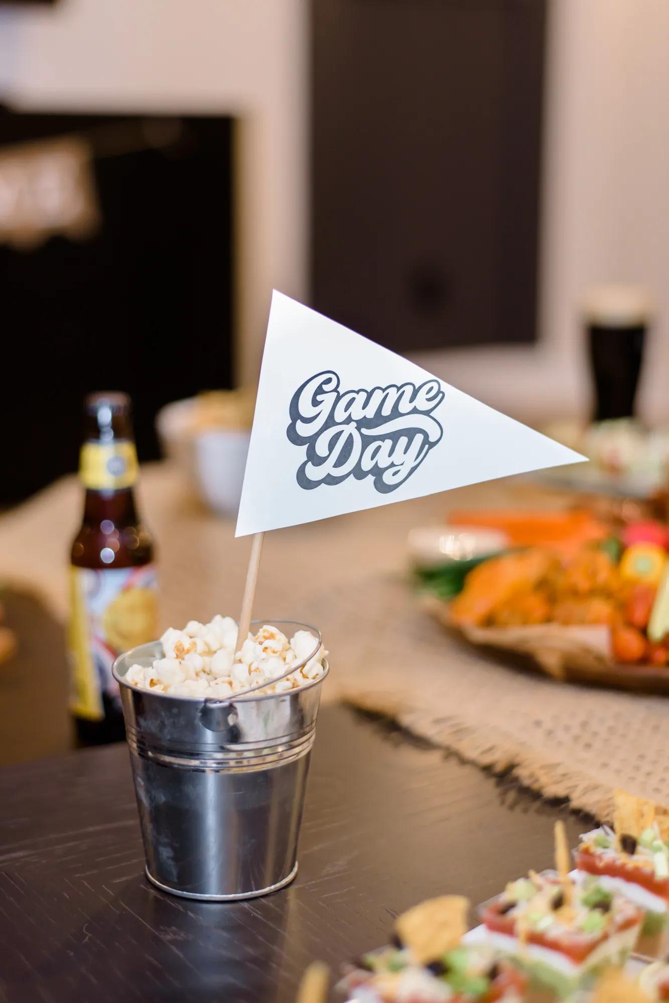 A game day themed event in a gorgeous custom home