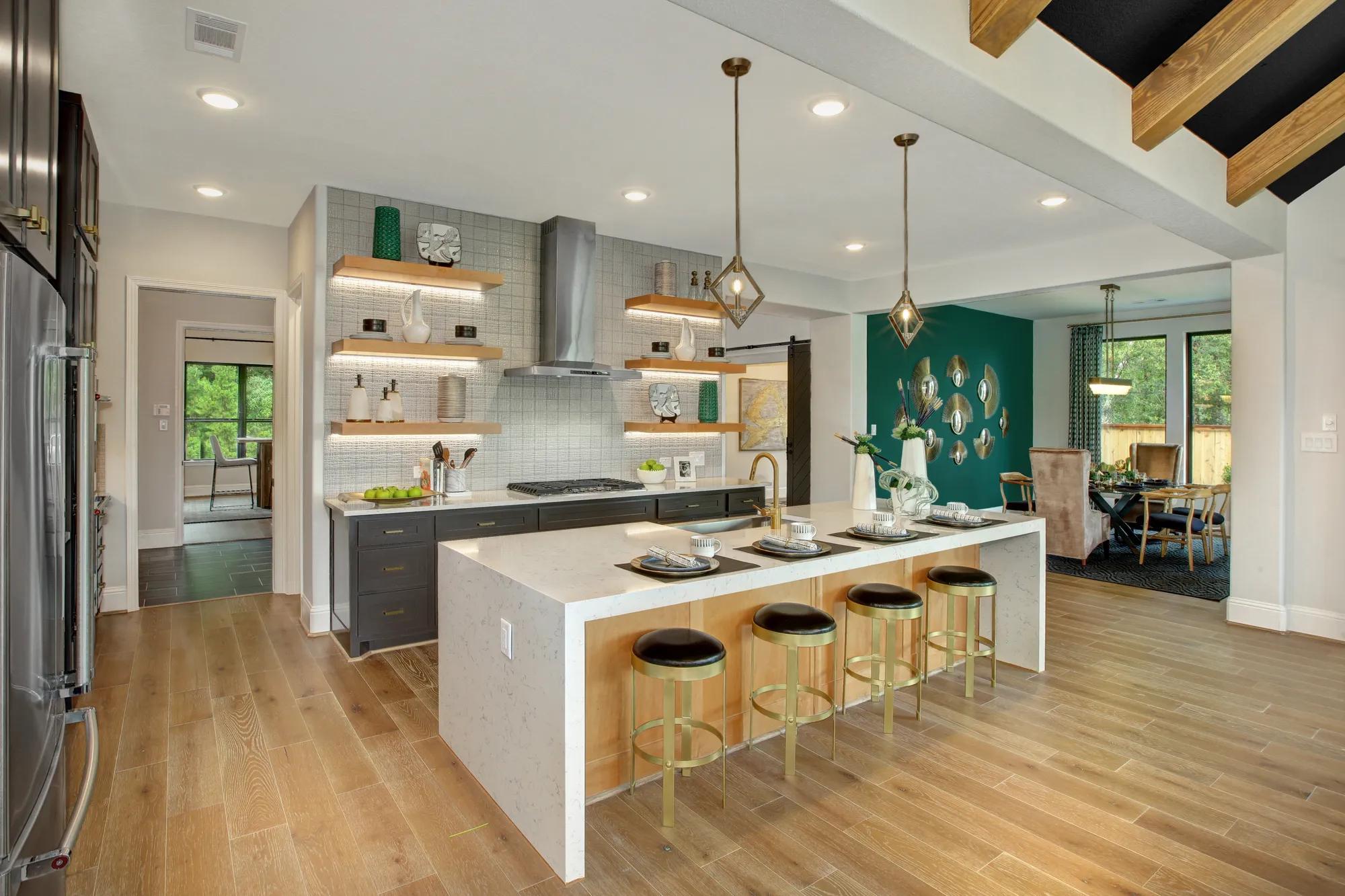 kitchen with large island
