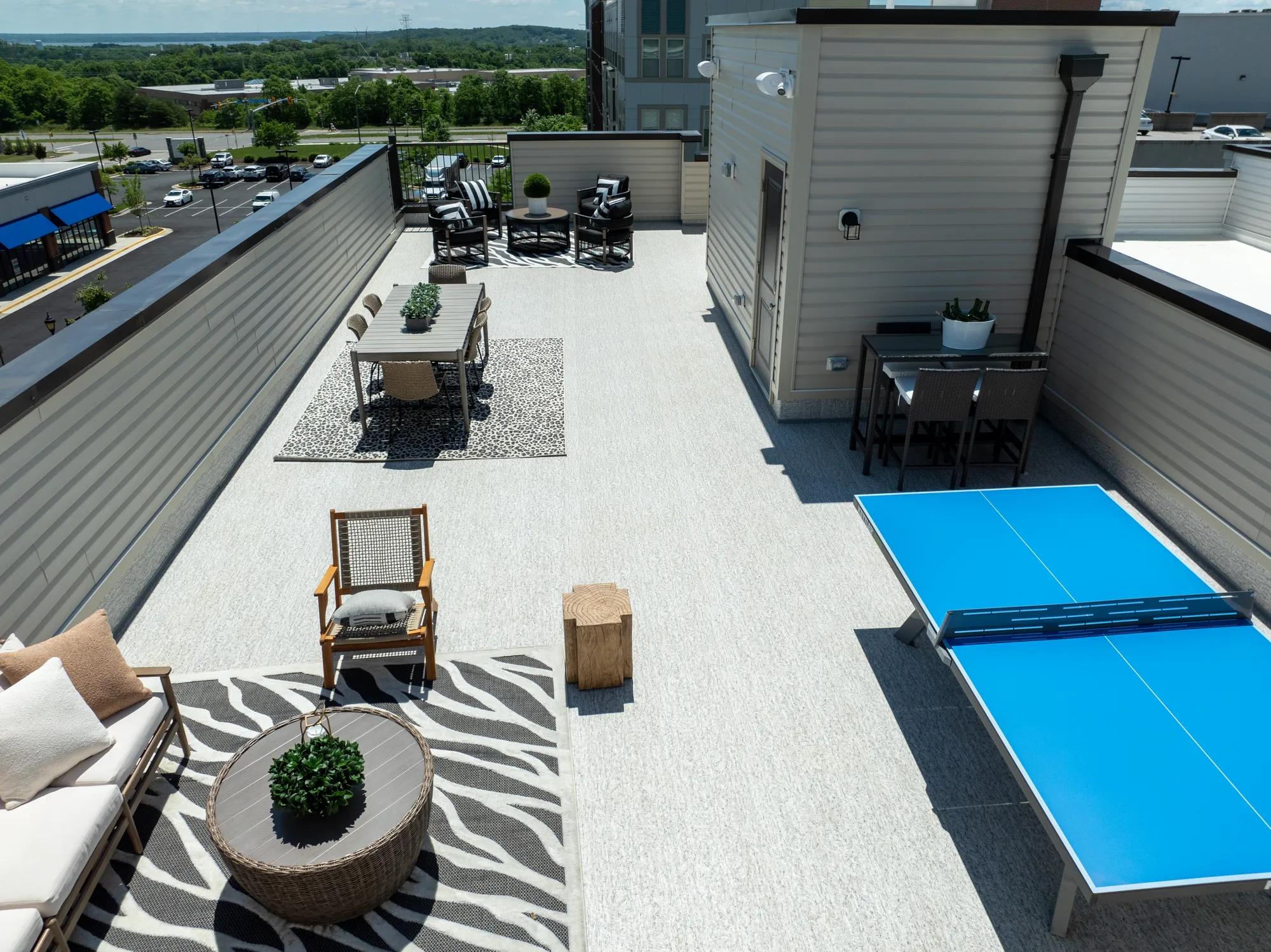 Drees custom townhome rooftop patio