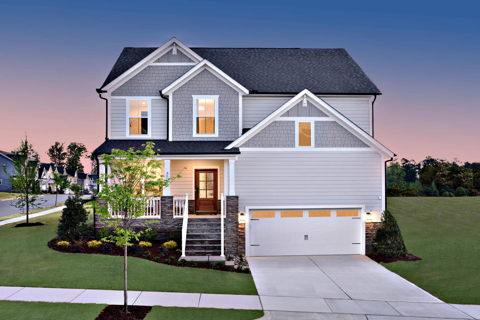 custom home with large front porch