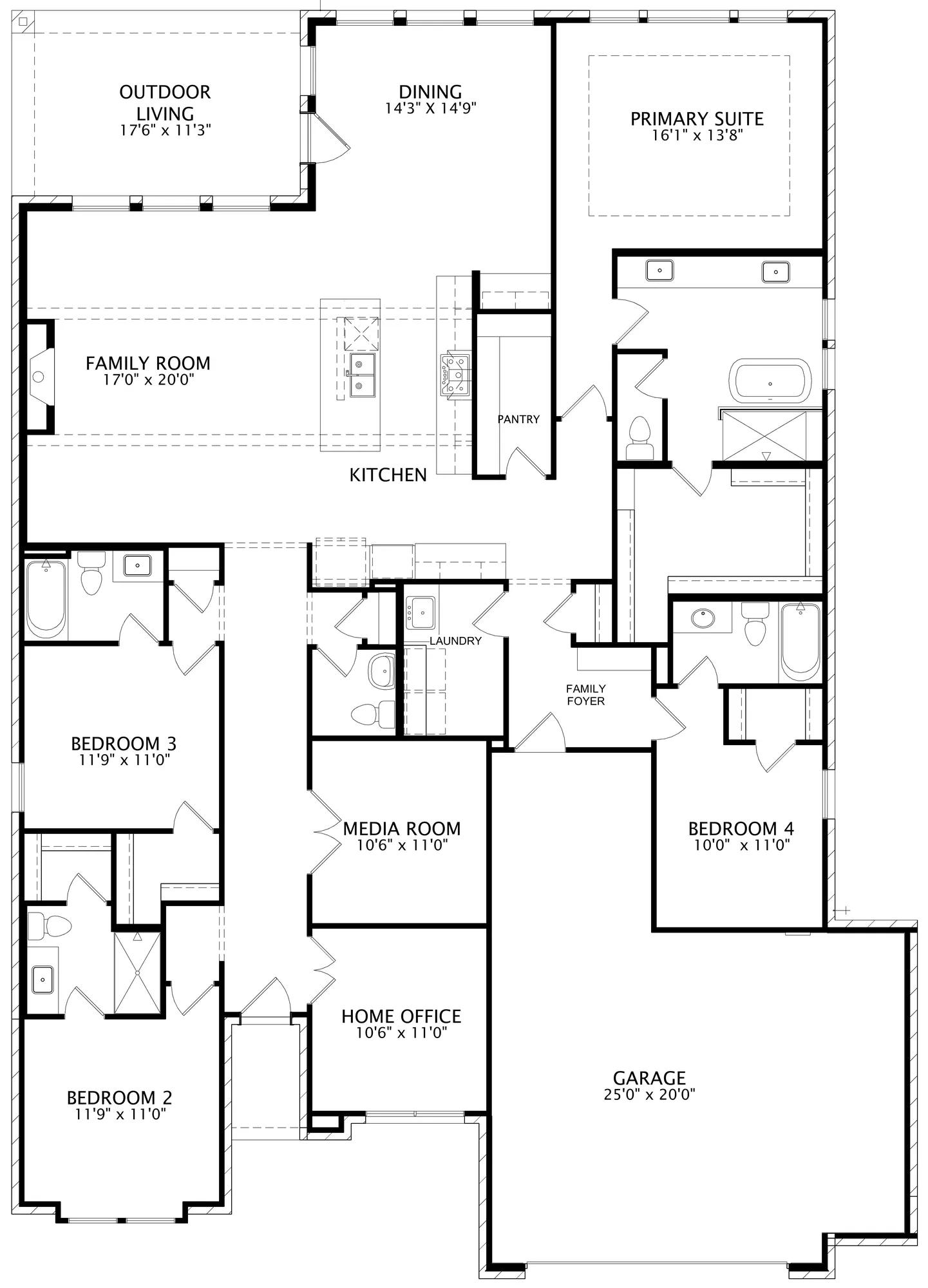 Preswick floor plan drawing