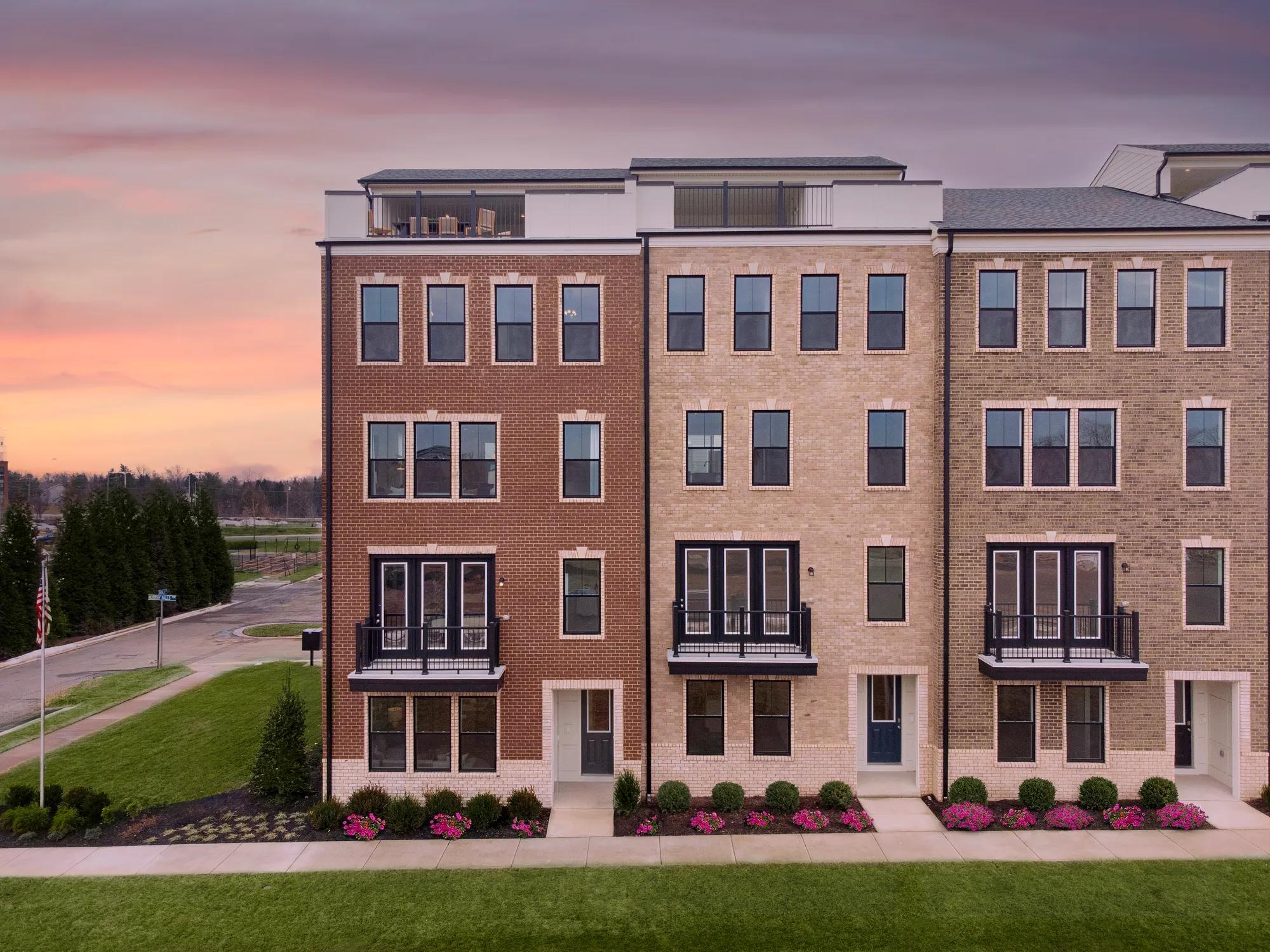 Brick new construction townhome with rooftop patio