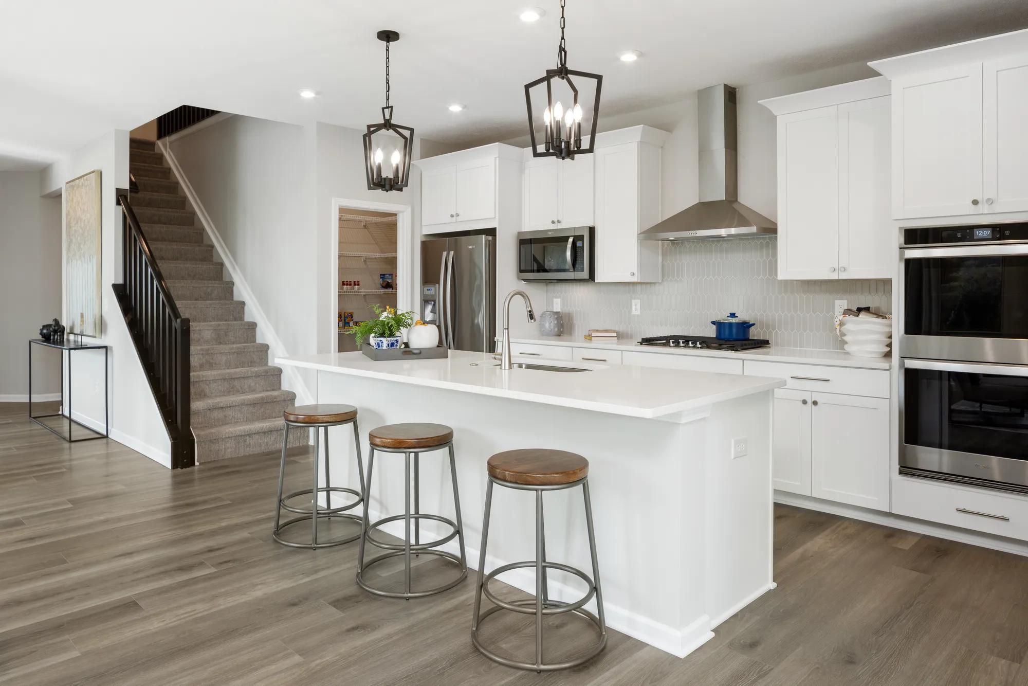 custom kitchen with large island