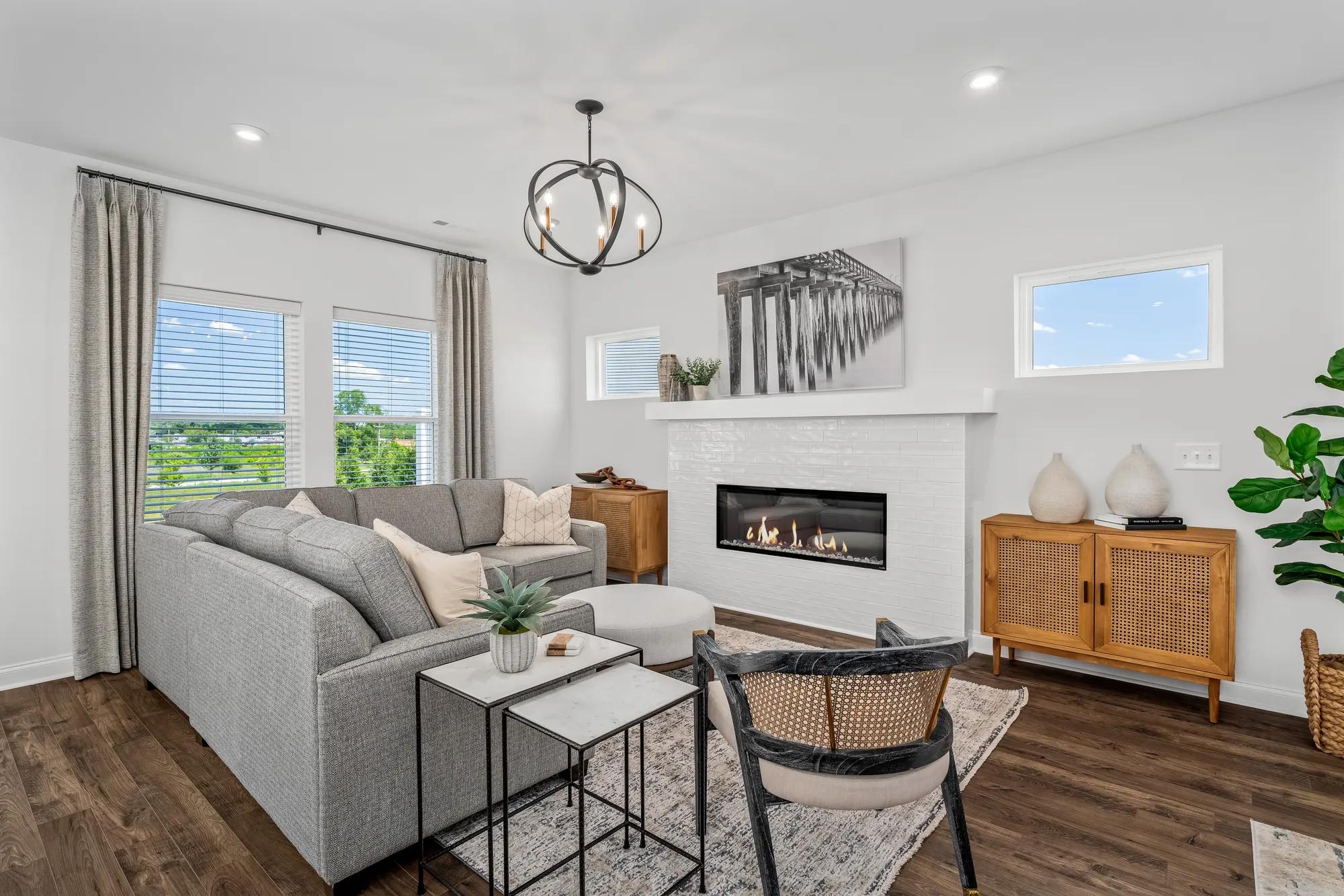 custom townhome family room
