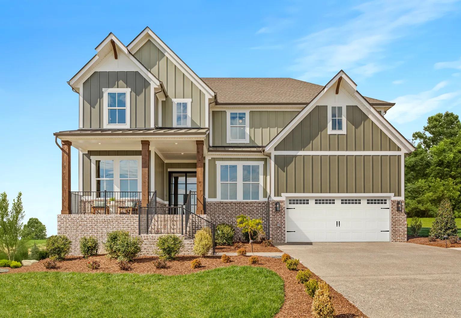 new home with large front porch