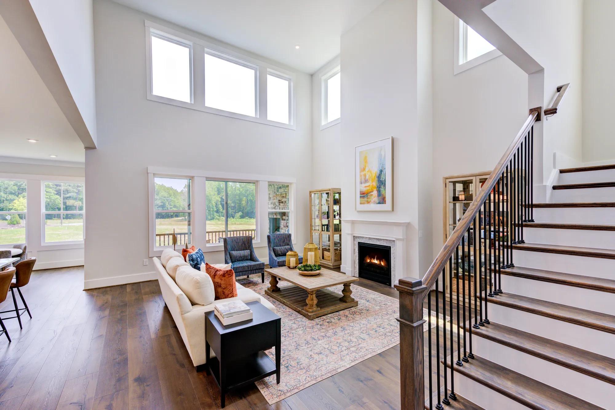 custom two-story family room