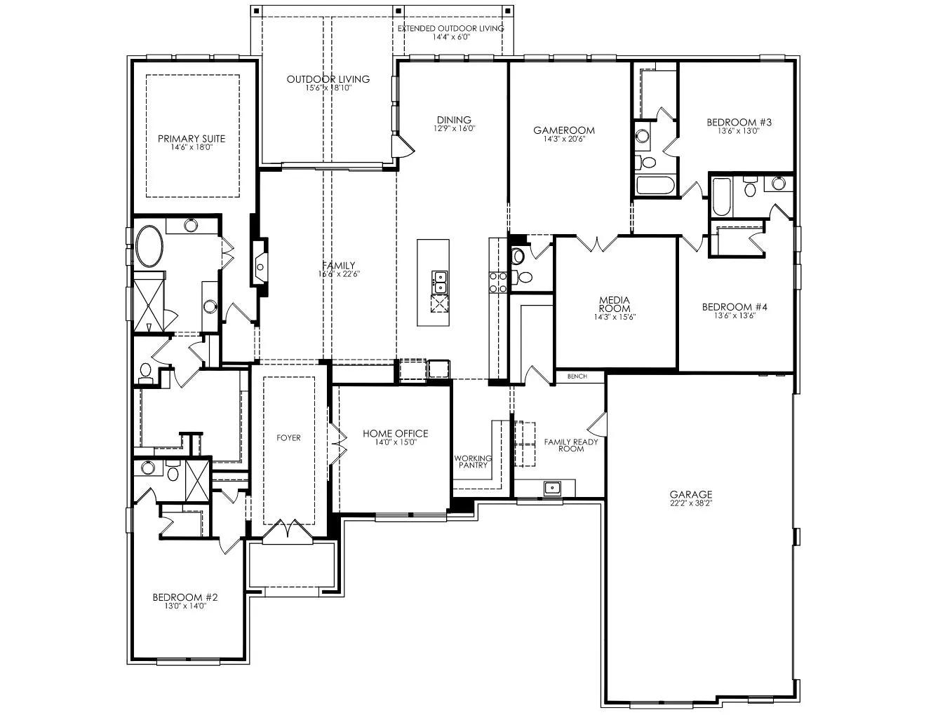 Lauren IV floor plan drawing