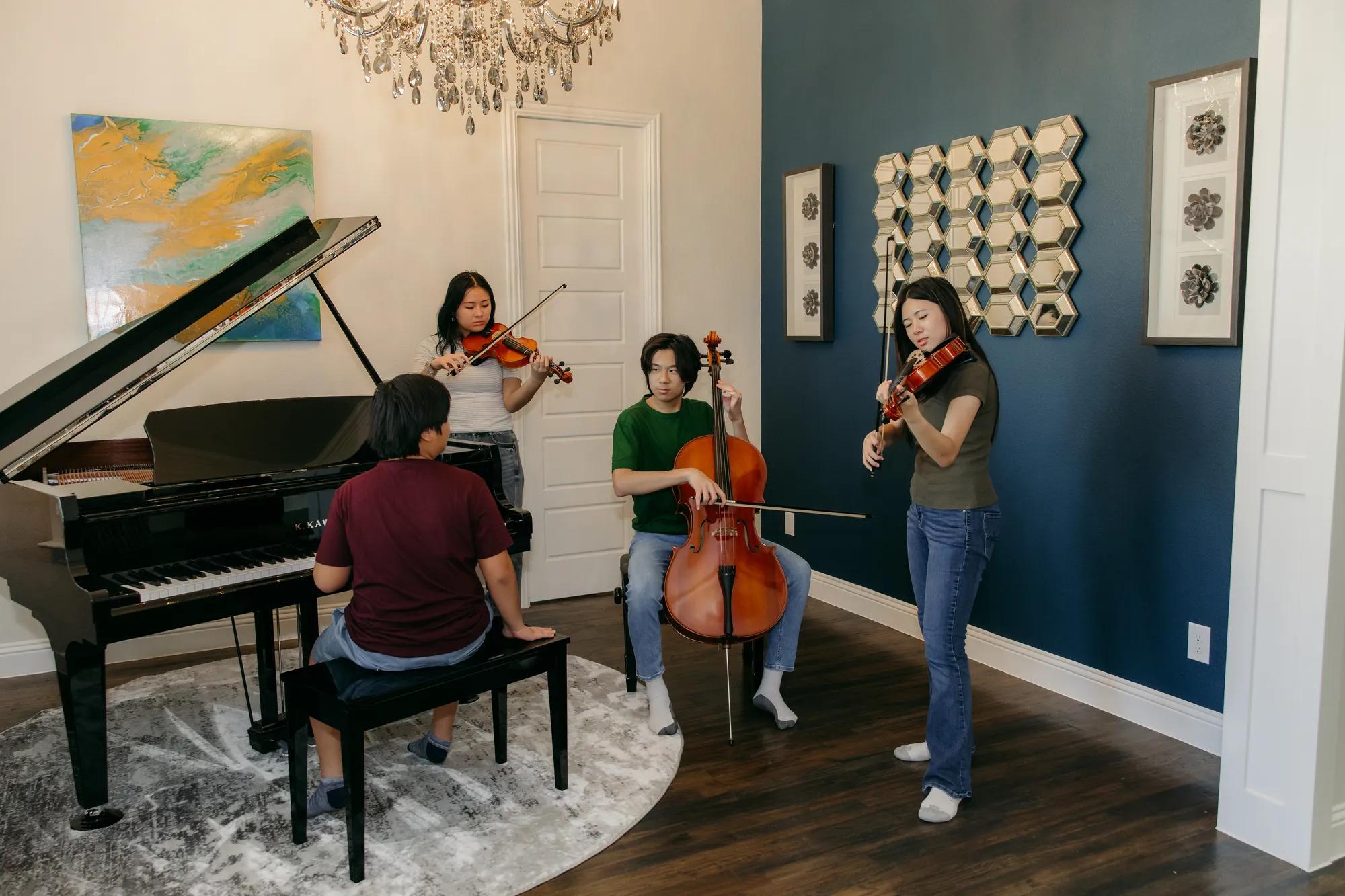 New homeowners enjoying spacious rooms for their interests and hobbies